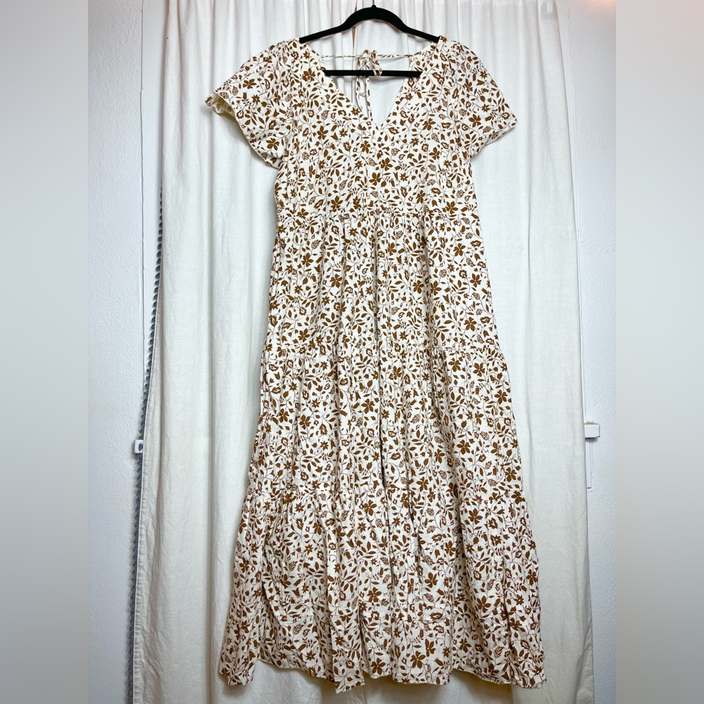 Old Navy Flutter Sleeve Tie Back Maci Dress L (New with Tags!)